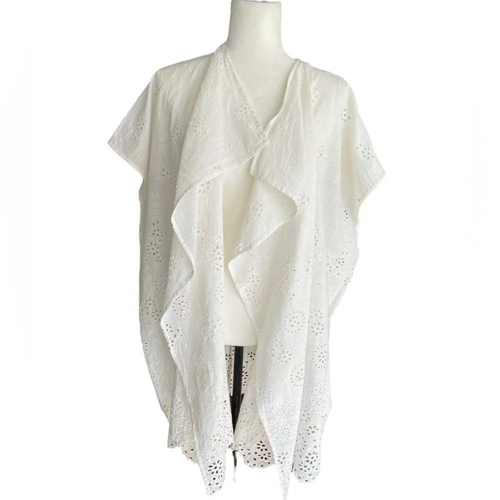 J.CREW (Spring 2020) Open beach poncho in eyelet size M/L